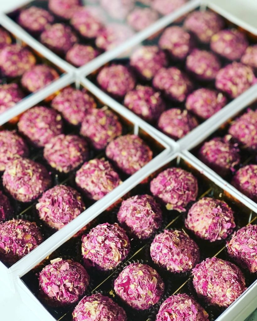 Trays of sweet bon bons